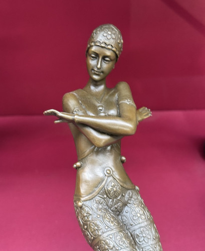 Bronze sculpture female dancer - bronze,