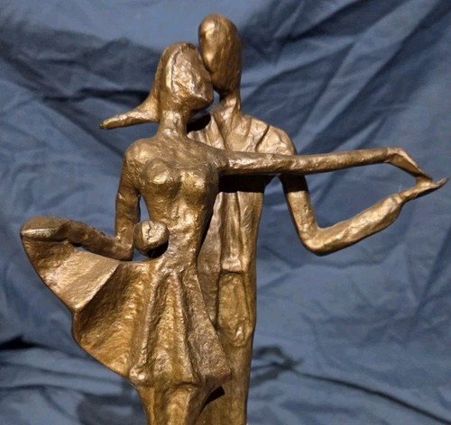 Vintage bronze dance - dance, sculpture