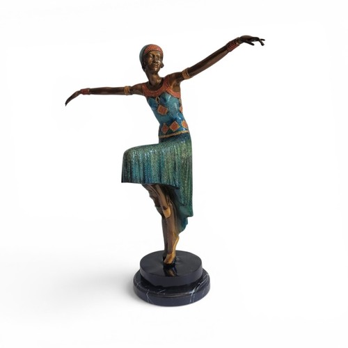 Art deco bronze dancer - art,