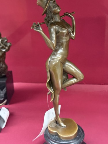 Bronze woman statue - statue, dancer