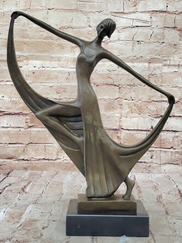 Art nouveau signed milo - nouveau, bronze